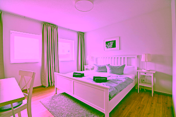 Schlafzimmer - Möbliertes 2-Zimmer-Apartment – Zentral wohnen unweit des Potsdamer Platzes