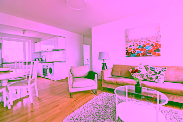 Wohnzimmer - 4-Zimmer-Wohnung mit Blick über Berlin