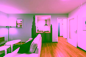 Wohnzimmer - Möbliertes 2-Zimmer-Apartment in ruhiger Lage mit großem Balkon