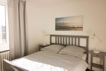 Bedroom - Modern furnished 3-room flat with large balcony