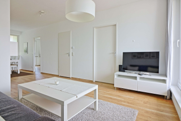 Wohnzimmer4 - 2-Zimmer-Wohnung am Checkpoint Charlie – Balkon mit Aufzug