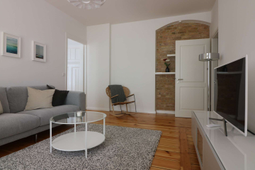 Wohnzimmer - Möblierte 2-Zimmer-Wohnung in einem schönen sanierten Altbau