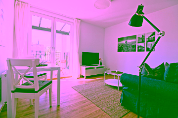 Wohnzimmer1 - Ruhig gelegene 3-Zimmer mit schönem Balkon im Kiez von Kreuzberg