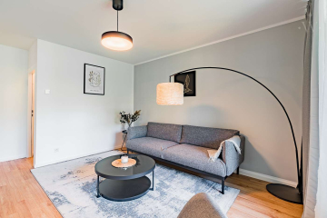 Living room - Our modern 2-room flat above the rooftops of Berlin