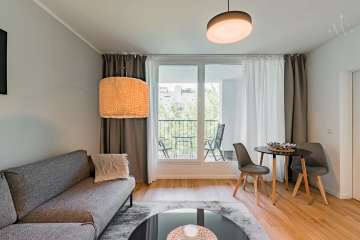 Living room - Our modern 2-room flat above the rooftops of Berlin