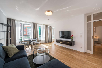 Wohnzimmer - Skandinavisch möbliertes 2-Zimmer-Apartment