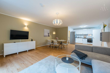 Wohnzimmer - Exklusive 3-Zimmer-Wohnung mit Balkon im Herzen Berlins