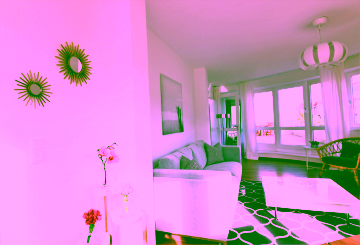 Wohnzimmer - Möbliertes 2-Zimmer-Apartment mit großer Dachterrasse