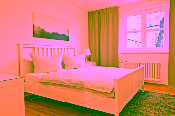 Schlafzimmer1 - Möblierte 2-Zimmer-Wohnung mit Balkon in beliebten Berliner Kiez