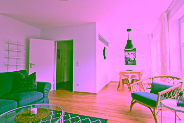 Wohnzimmer - Schöne möblierte 3-Zimmer-Wohnung in zentraler Lage Berlins