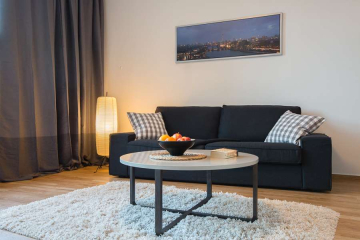 Living room - Cosy 1.5-room flat with terrace - fully furnished