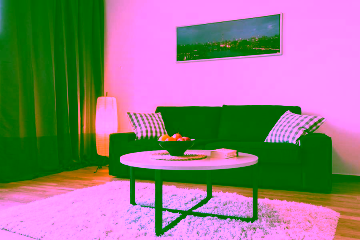 Wohnzimmer - Gemütliches 1,5-Zimmer-Apartment mit Terrasse – komplett möbliert